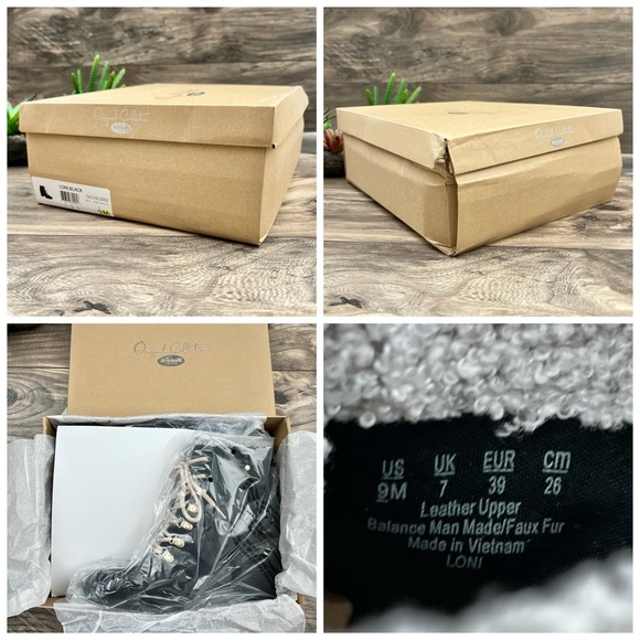 NIB Dr Scholls Loni Lace Up Combat Boots Bootie Heeled Black Suede - Picture 13 of 13